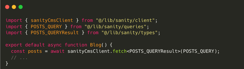 Typed Sanity query